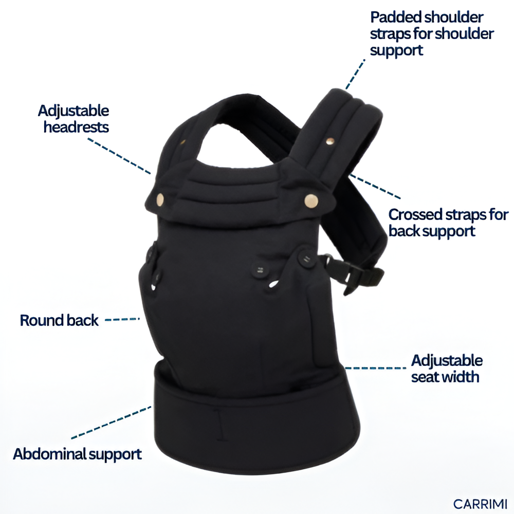 The Mayfair Ergonomic Baby Carrier - Organic Black