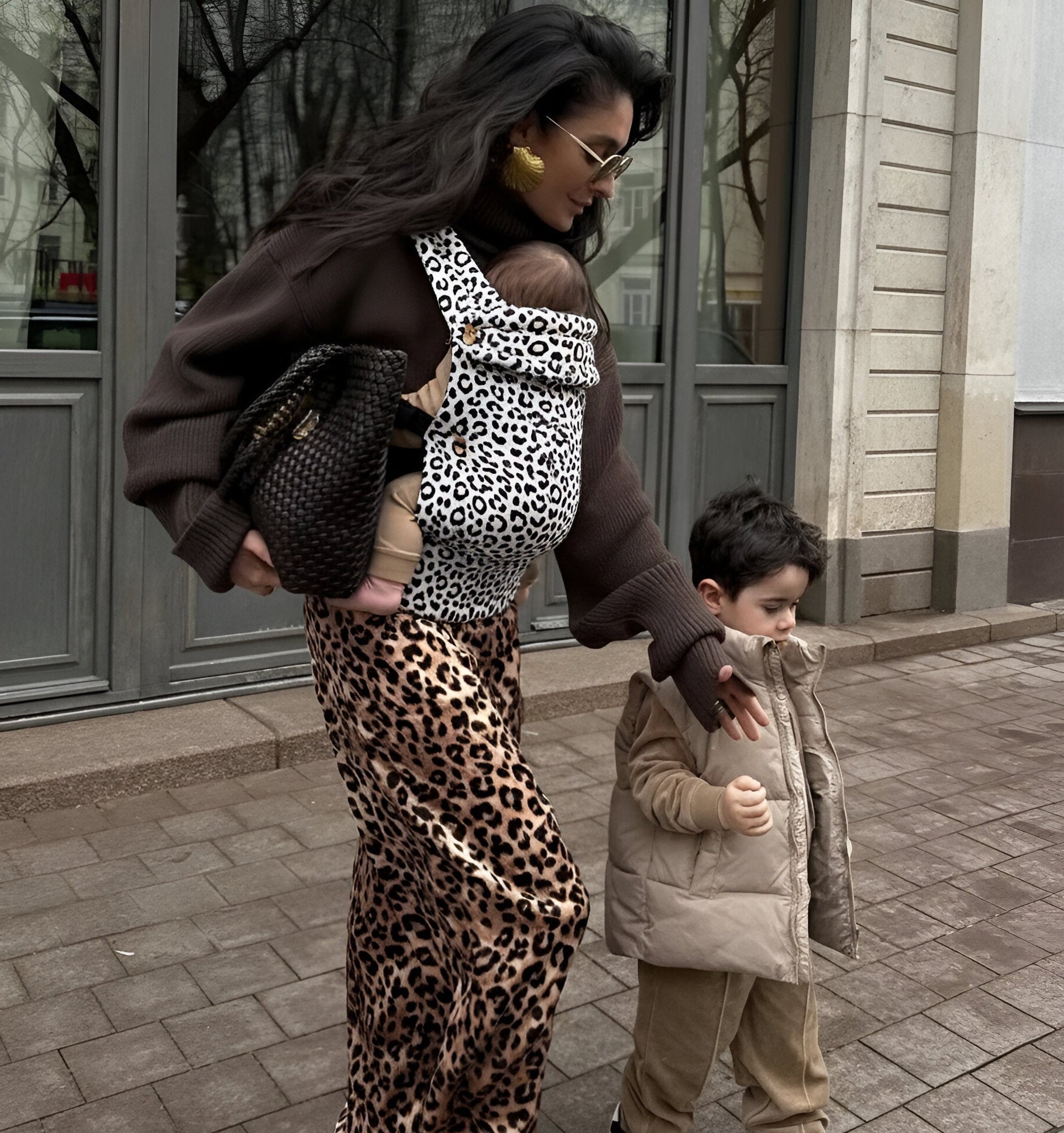 The Mayfair Ergonomic Baby Carrier - Black Leopard